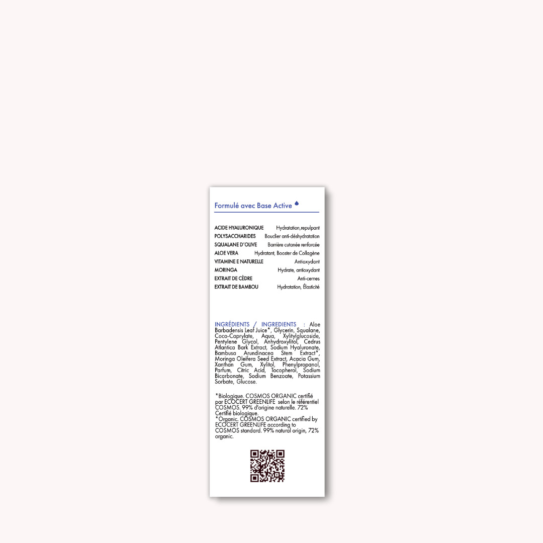 face du packaging montrant la liste inci du serum
