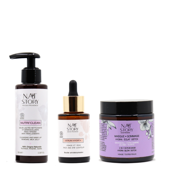 3 POTS CÔTE À CÔTE SUR FOND BLANC